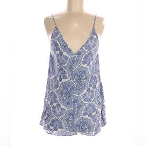 Victoria's Secret Women’s Paisley Shortie Romper Blue Loungewear size‎ Small